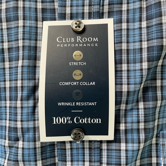 Club Room Mens Plaid Regular Fit Button-Down Shirt - Picture 6 of 7